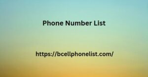 phone number list